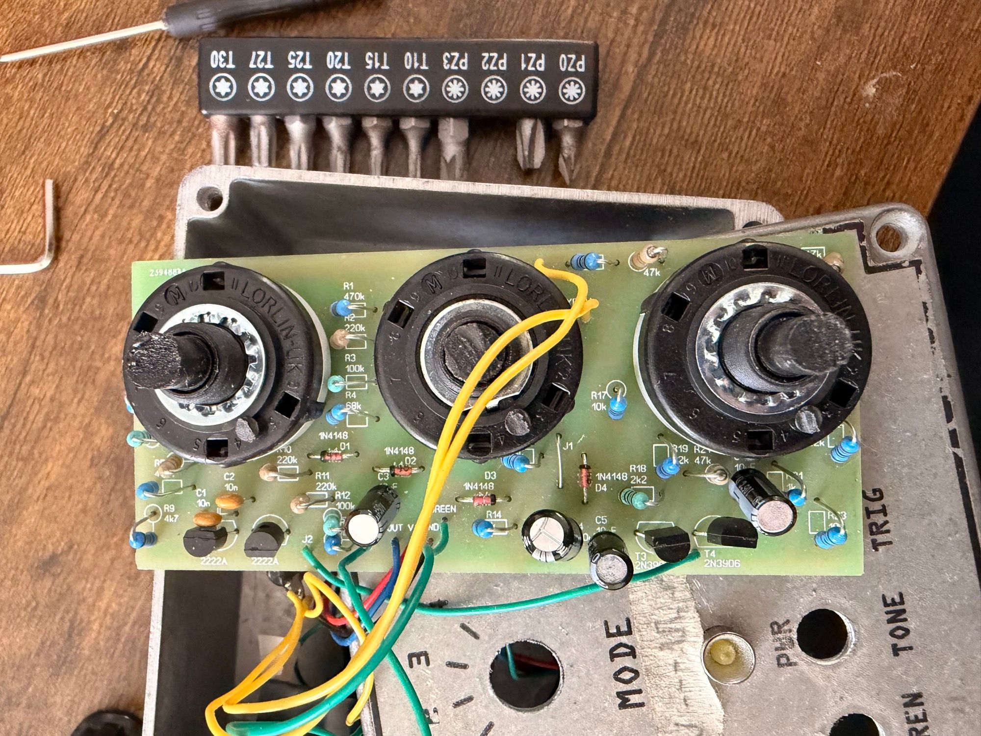 Inside the real NJD: the circuit board and its components